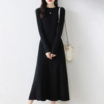 Wool Dress with Long Sleeves for Women