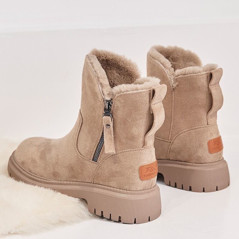 Winter Lined Suede Ankle Boots for Women