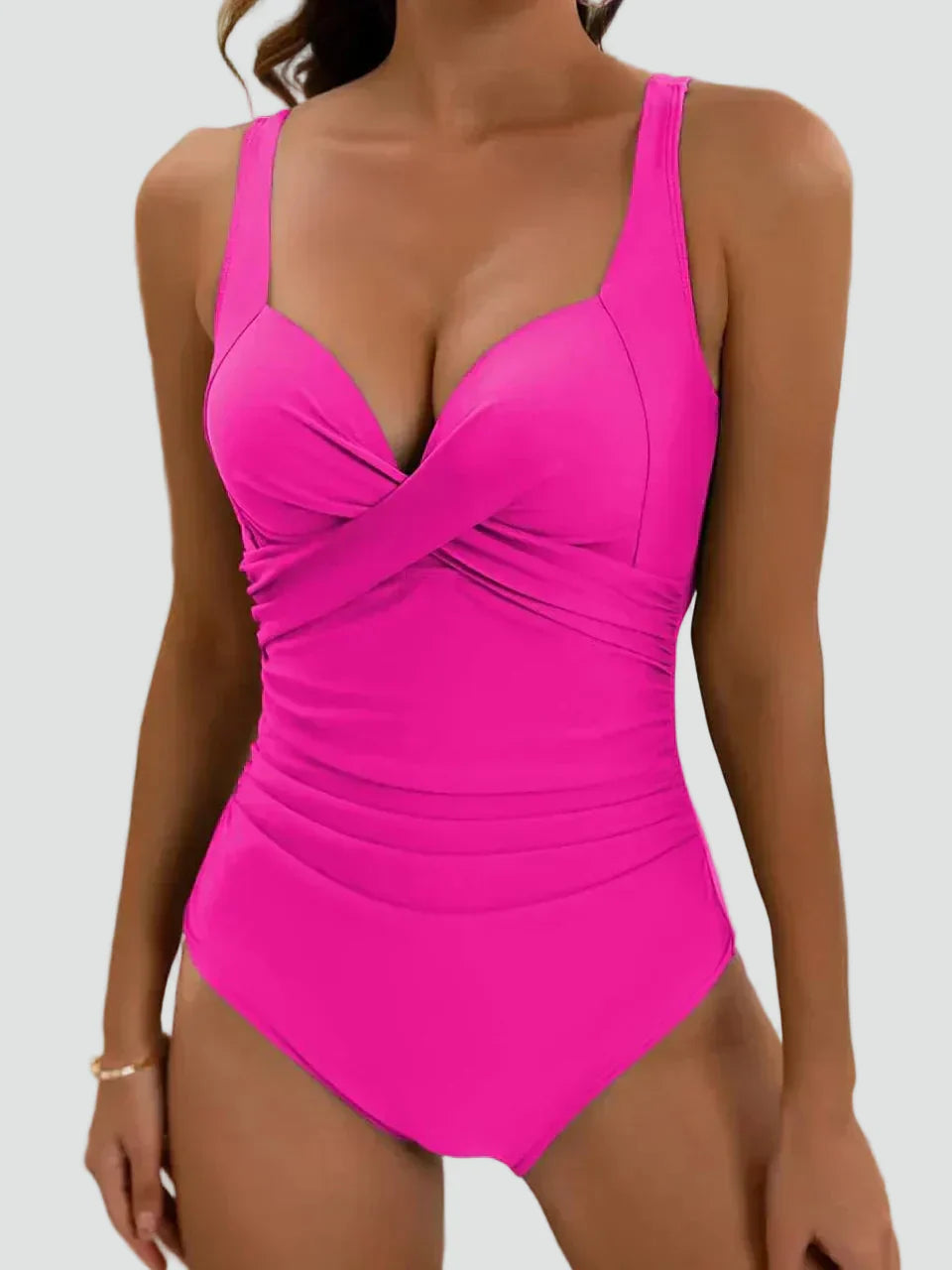 One-Piece Sculpting Swimsuit with Ruching for Women | Perfect for Summer