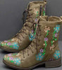 Retro Embroidered Boots for Women