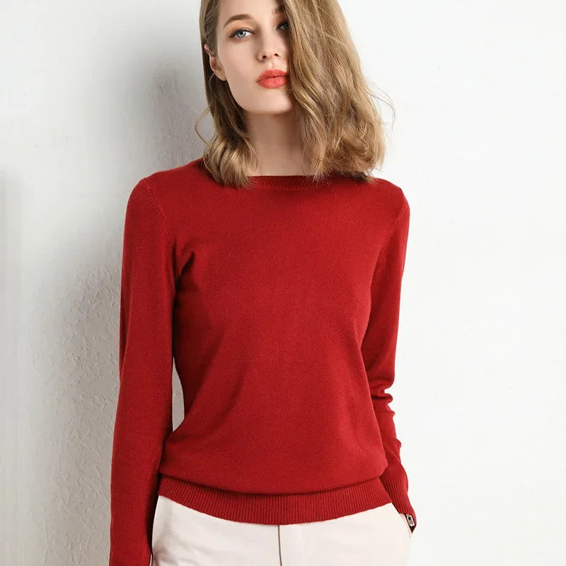 Fitted Wool Sweater for Women