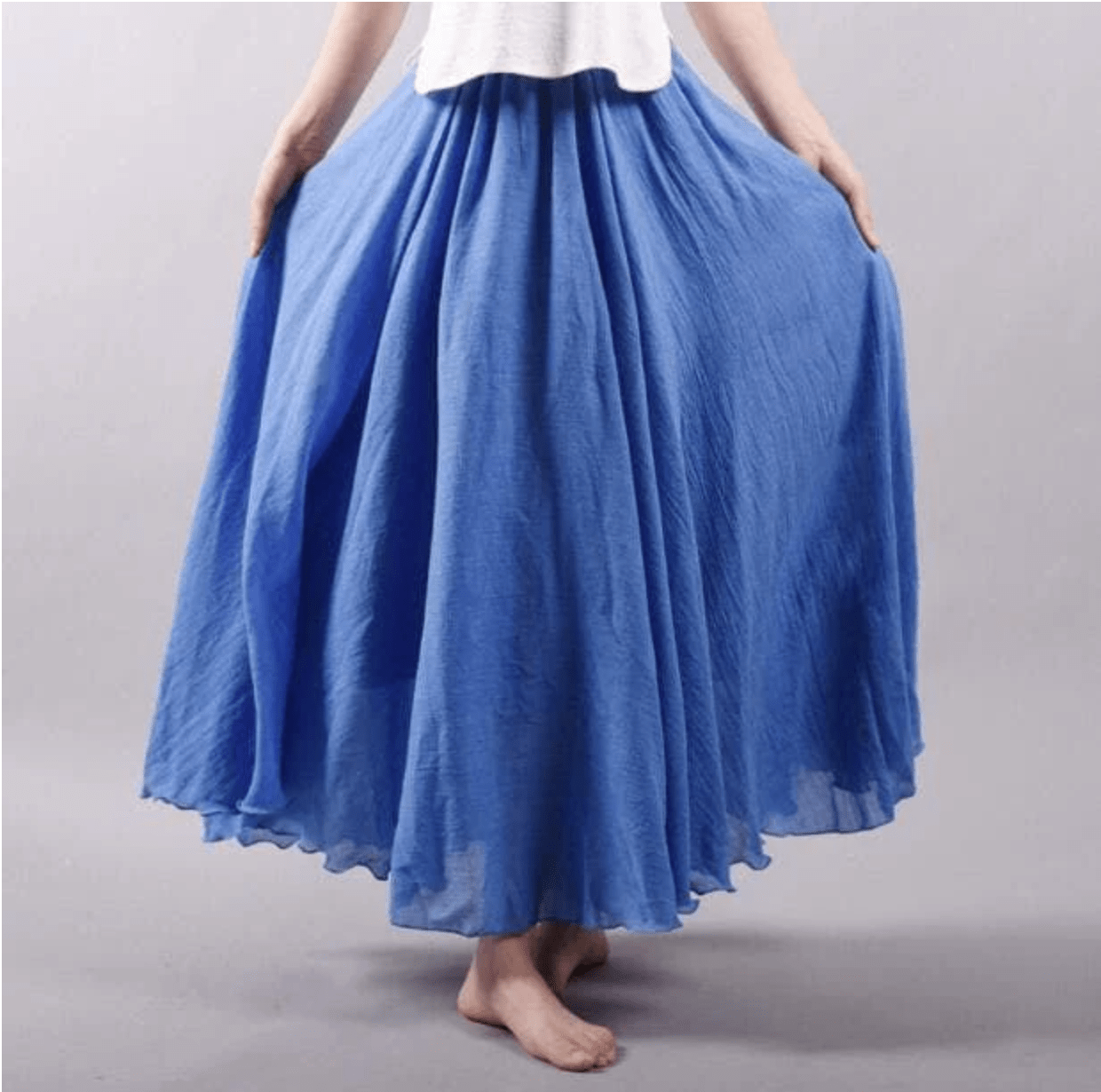 Long Linen Skirt A-Line Cut for Women | Ideal for Summer