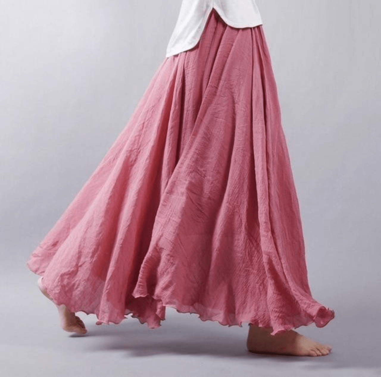 Long Linen Skirt A-Line Cut for Women | Ideal for Summer