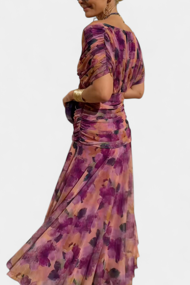 Long Floral Print Dress for Women