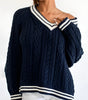 Women's Oversized Twisted Pattern Pullover