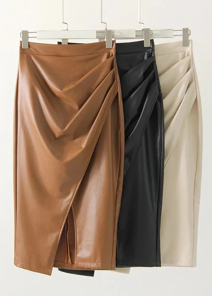 Faux Leather Skirt for Women