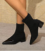 Pointed Suede Heel Boot for Women