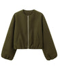 Women's Round Neck Bomber Jacket