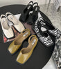 Square-Toe Slingback Sandals for Women