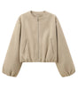 Women's Round Neck Bomber Jacket
