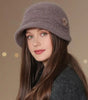 Warm Knitted Cloche Hat for Women