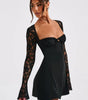 Bodycon Dress with Lace Sleeves for Women