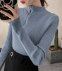 Fitted high-neck sweater for women