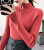 Fitted high-neck sweater for women