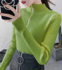 Fitted high-neck sweater for women