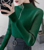 Fitted high-neck sweater for women