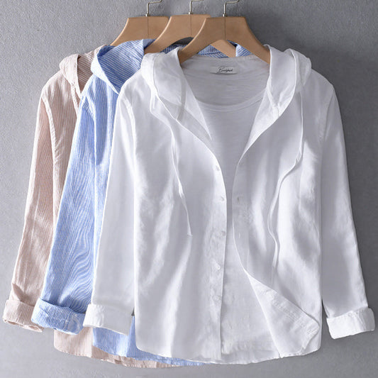 Lightweight linen blouse for women