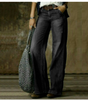 Wide-Leg Washed Mid-Rise Jeans for Women