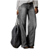 Wide-Leg Washed Mid-Rise Jeans for Women