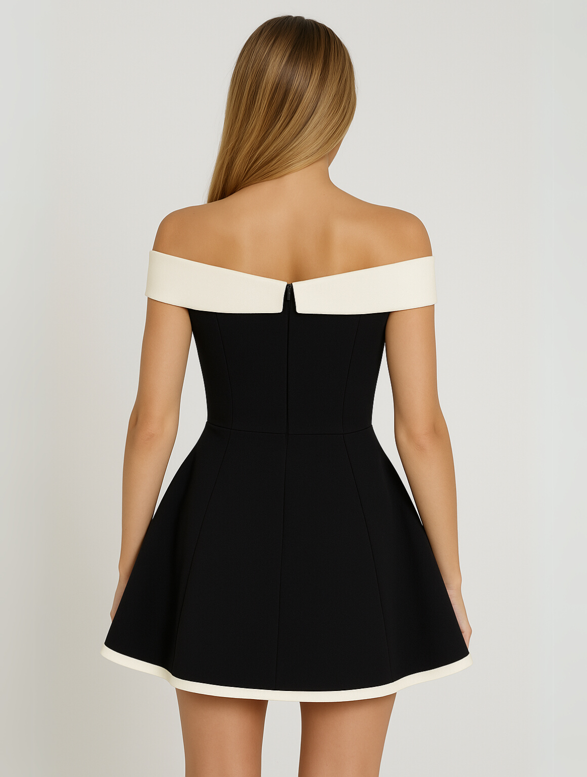 Mini Dress with Contrasting Straps for Women
