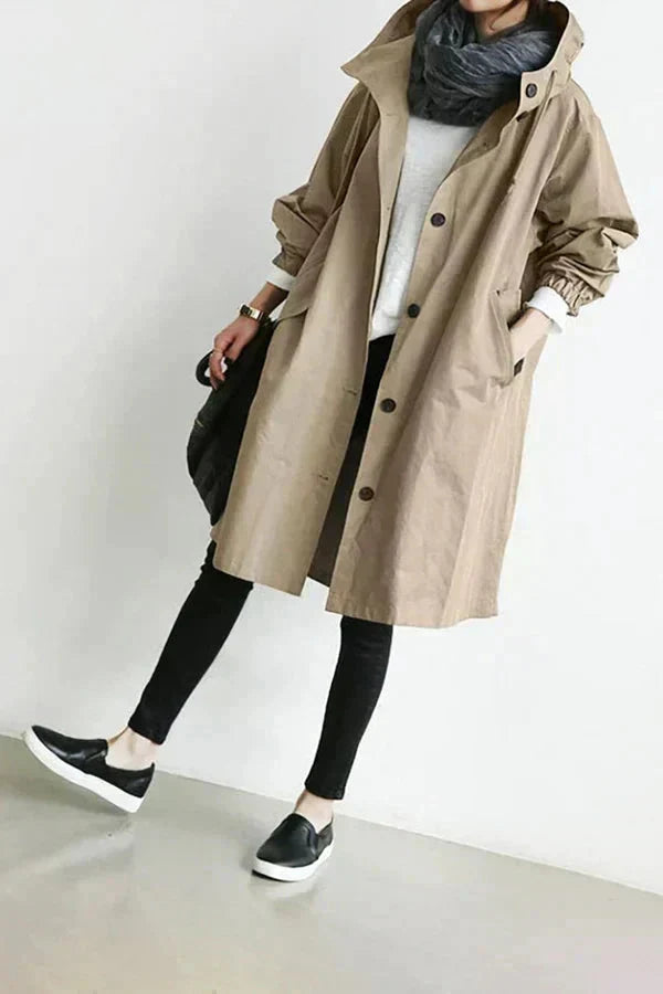 Oversized Long Hooded Coat for Women