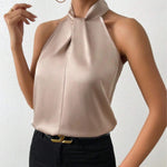 Top Satin Sleeveless with Knot for Women | Perfect for Going Out