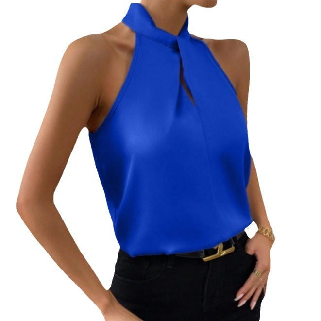 Top Satin Sleeveless with Knot for Women | Perfect for Going Out