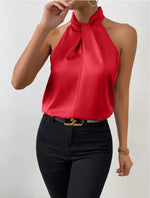 Top Satin Sleeveless with Knot for Women | Perfect for Going Out