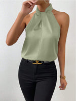 Top Satin Sleeveless with Knot for Women | Perfect for Going Out