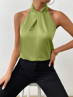 Top Satin Sleeveless with Knot for Women | Perfect for Going Out