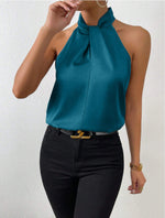 Top Satin Sleeveless with Knot for Women | Perfect for Going Out
