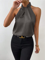 Top Satin Sleeveless with Knot for Women | Perfect for Going Out