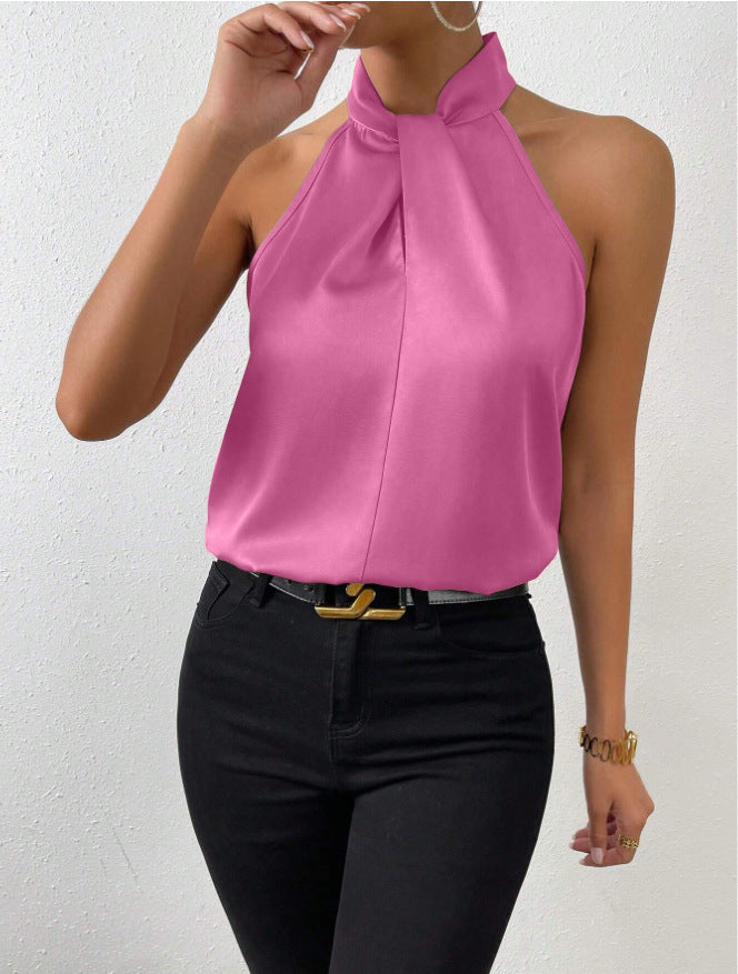Top Satin Sleeveless with Knot for Women | Perfect for Going Out