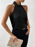 Top Satin Sleeveless with Knot for Women | Perfect for Going Out