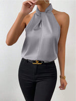 Top Satin Sleeveless with Knot for Women | Perfect for Going Out