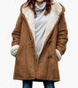 Plus Size Coat for Women with Pockets and Buckle Closure