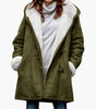 Plus Size Coat for Women with Pockets and Buckle Closure