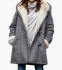 Plus Size Coat for Women with Pockets and Buckle Closure