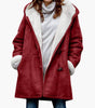 Plus Size Coat for Women with Pockets and Buckle Closure