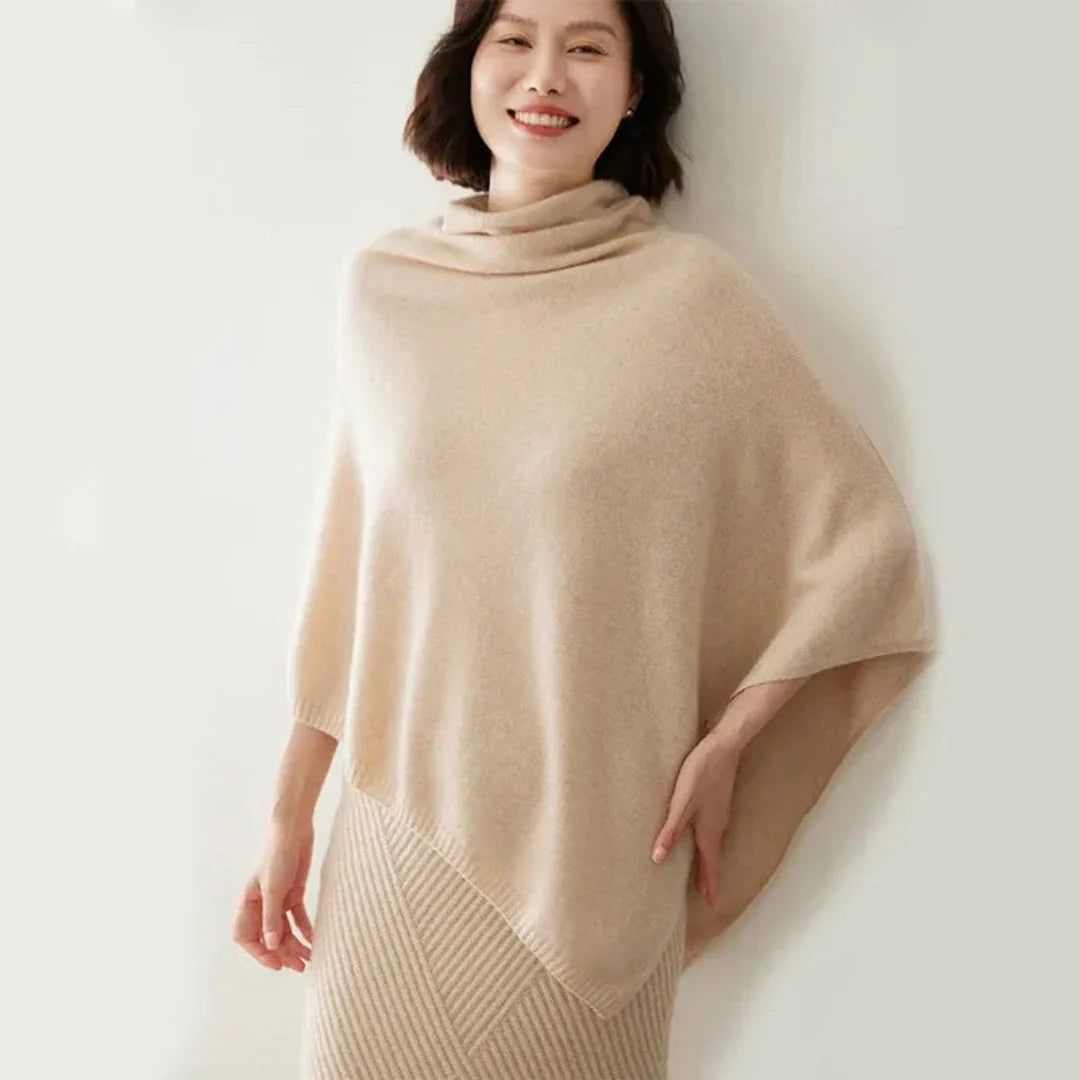 Fine Wool Poncho for Women