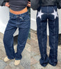Casual star-patterned jeans for women