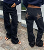 Casual star-patterned jeans for women