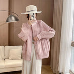 Zip Pleat Coat for Women