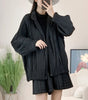 Zip Pleat Coat for Women