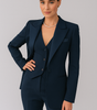 Three-Piece Set for Women: Fitted Blazer, Vest, and Slim Pants