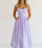 Midi Dress with Ascot Neckline and Flared Cut for Women | Perfect for Summer