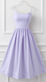 Midi Dress with Ascot Neckline and Flared Cut for Women | Perfect for Summer