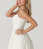 Midi Dress with Ascot Neckline and Flared Cut for Women | Perfect for Summer