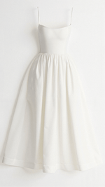 Midi Dress with Ascot Neckline and Flared Cut for Women | Perfect for Summer