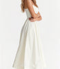 Midi Dress with Ascot Neckline and Flared Cut for Women | Perfect for Summer